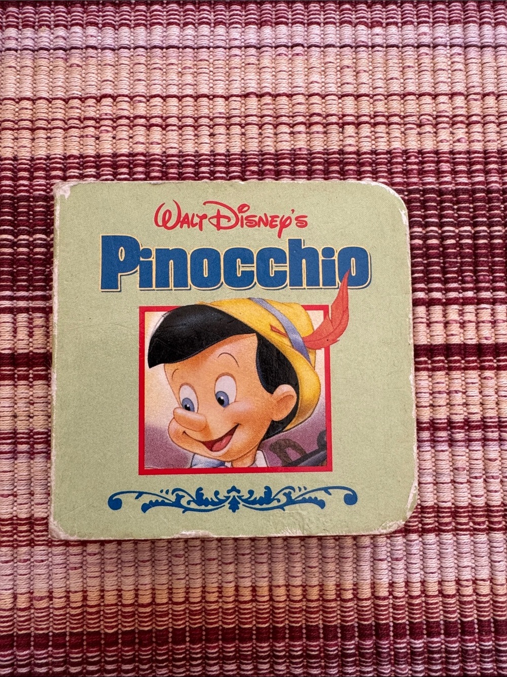 vintage Walt Disney's Pinocchio miniature board book or "Little Library"
